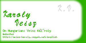 karoly veisz business card